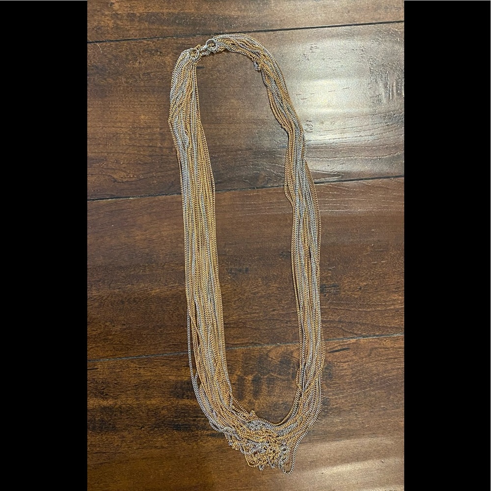 Gold and silver necklace